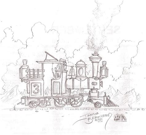 steam locomotive sketch by SilverwolvesForever on DeviantArt