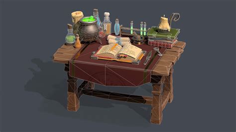 Stylized Alchemy Table - 3D Model by ArtInt3d