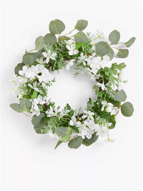 John Lewis Floral Wedding Wreath, White, Dia.40cm