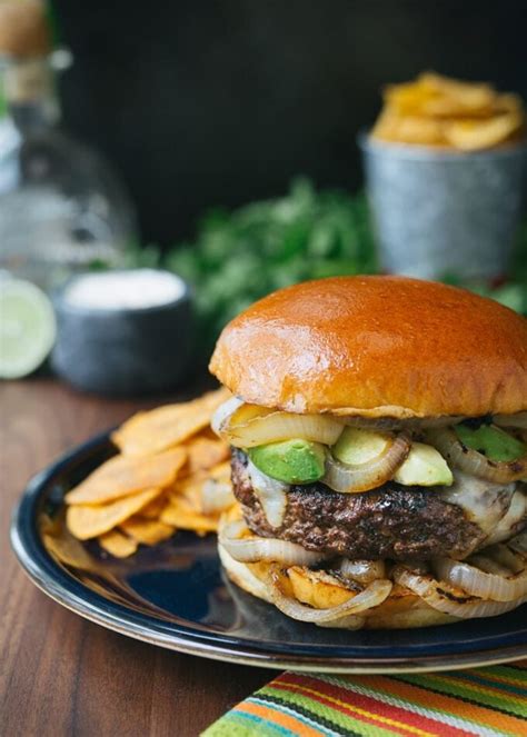 Mojo Beef Burgers with Tequila-Lime Aioli | Striped Spatula