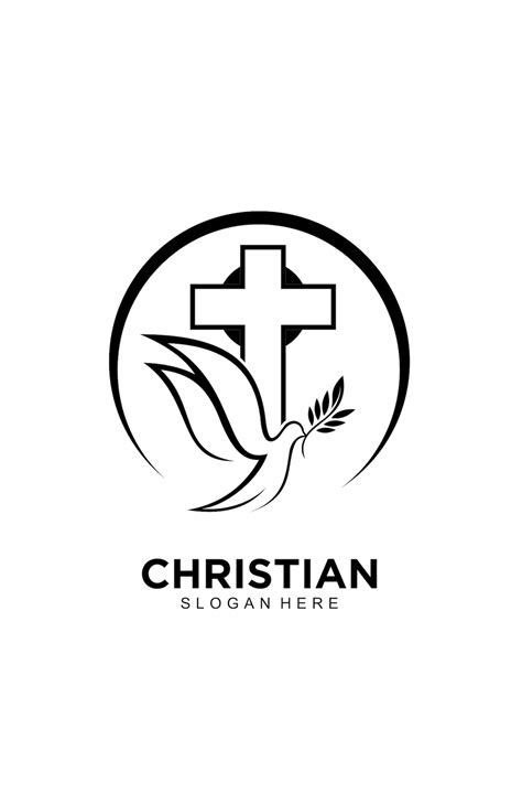 Christian Church Premade Logo Cross Circle Dove With Ministry Name SVG Instant Download - Etsy