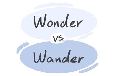 "Wonder" vs. "Wander" in English | LanGeek