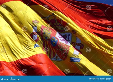 Spaanse vlag stock foto. Image of laag, wind, reis, land - 112818