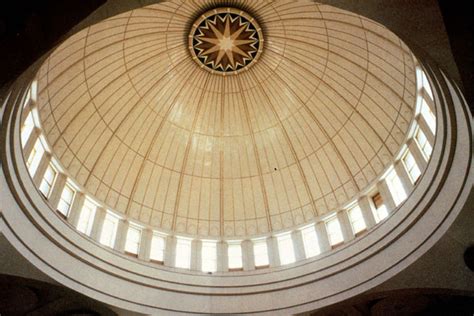 Abuja National Mosque | Interior detail showing ribbed dome and windows along rim | Archnet