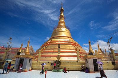 Shwedagon Pagoda Yangon - 99 Meter tall gold plated stupa