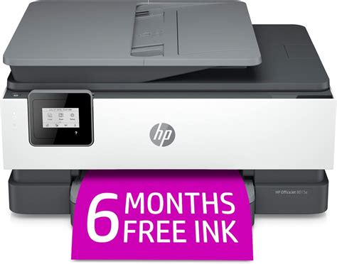 HP OfficeJet 8015e Wireless Color All-in-One Printer with 6 Months Free Ink with HP+(228F5A ...