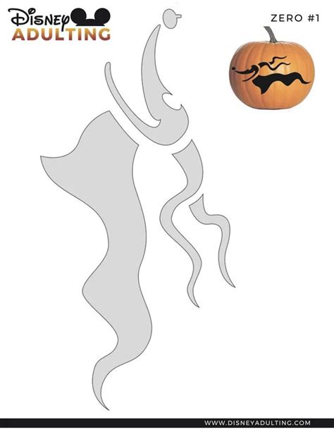 Nightmare Before Christmas: Zero (Pumpkin Stencil - Pumpkin Pattern - Pum… | Nightmare before ...