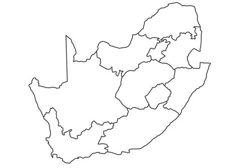 Blank Map Of South Africa Printable - Blank Printable