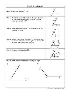 Geometry Constructions Worksheets