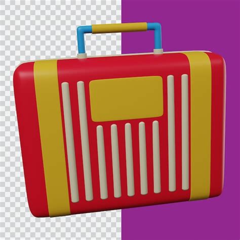 Premium PSD | 3d travel briefcase