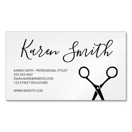 Classic Black White / Salon Stylist Business Card Magnet | Zazzle.com | Stylist business cards ...