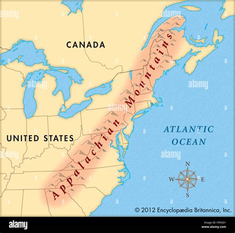 The appalachian mountains maps cartography hi-res stock photography and images - Alamy