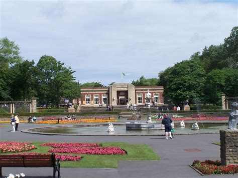 Italian Gardens, Lions and Cafe, Stanley... © Terry Robinson :: Geograph Britain and Ireland