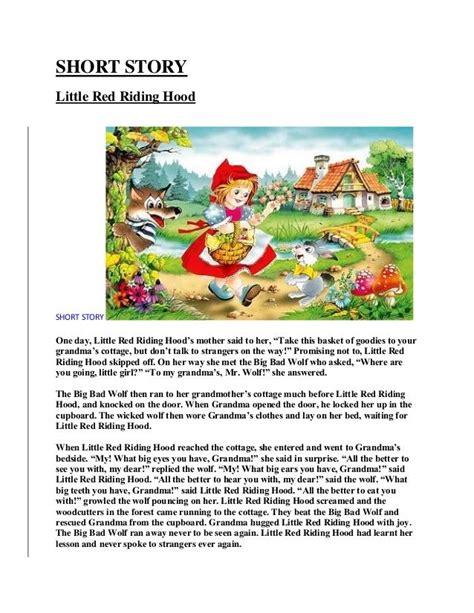 Short Story Little Red Riding Hood | emr.ac.uk