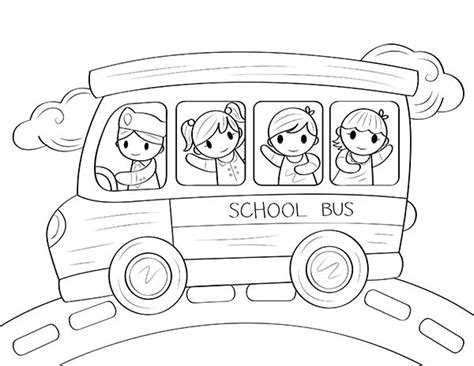 Free printable school bus coloring page. Download it from https ...