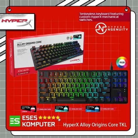 Jual Keyboard HyperX Alloy Origins Core TKL RGB | Keyboard Gaming di Seller ESES Komputer - Jl.A ...