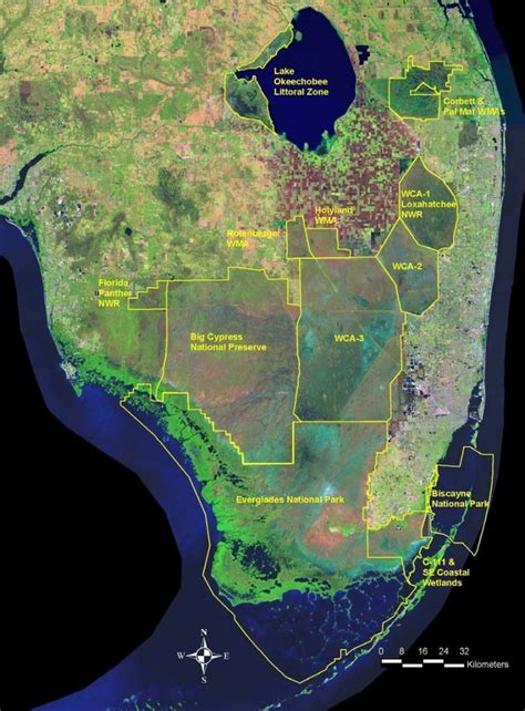 This Satellite View Of Far Southern Florida Shows The Region For ...