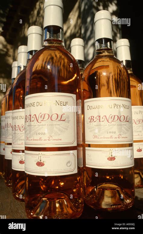 France Bandol Bottles of Bandol Rose wines Stock Photo - Alamy