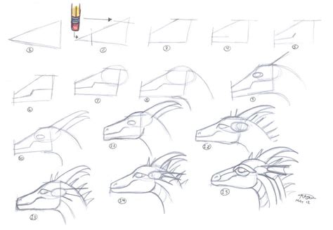 Easy Dragon head tutorial 1 by who-stole-MY-name on DeviantArt