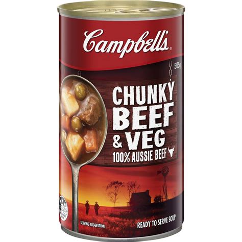 Campbell's Chunky Soup Beef & Veg 505g | Woolworths