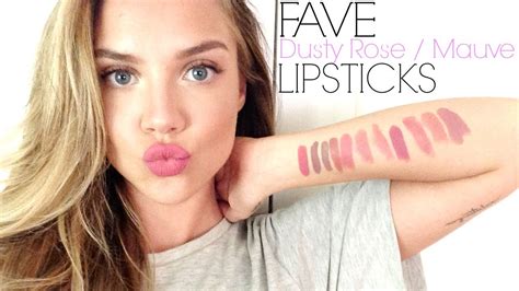 Fave MAUVE & DUSTY ROSE Lipsticks + TRY ON - YouTube