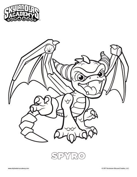 Free Skylanders Spyro Coloring Page - Mama Likes This