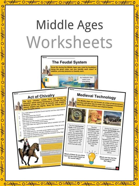 Middle Ages Facts, Worksheets, Events, Culture & Traditions For Kids