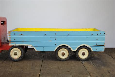 1950s Wooden Toy Truck with Trailer by Bigge, Germany | Retro Station