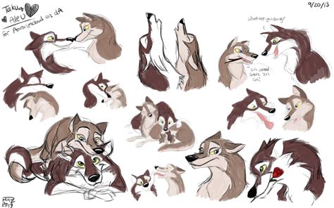 Aleu-and-Taku-sketches COLORED by Coloran on @DeviantArt | Anime wolf ...