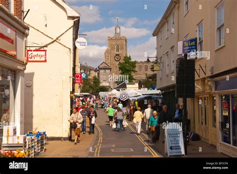 The town centre and market day in Diss,Norfolk,Uk Stock Photo: 26593922 ...