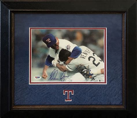 Nolan Ryan Autographed 8”×10” Framed Photograph With COA (Robin Ventura) - MINT State - PSA ...