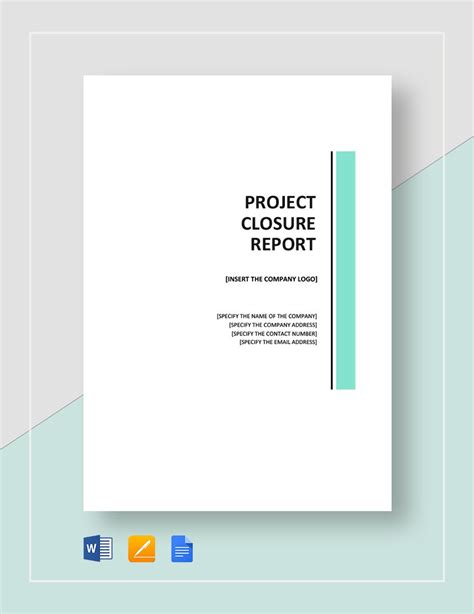 Project Closure Report Template in Word, Pages, Google Docs - Download ...