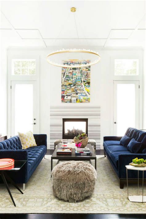 Living Room Inspiration: Blue Sofa