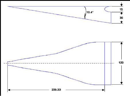 NACA air inlet geometry (dimensions in mm). | Download Scientific Diagram