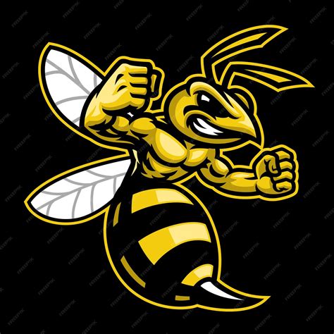 Premium Vector | Angry hornet wasp mascot