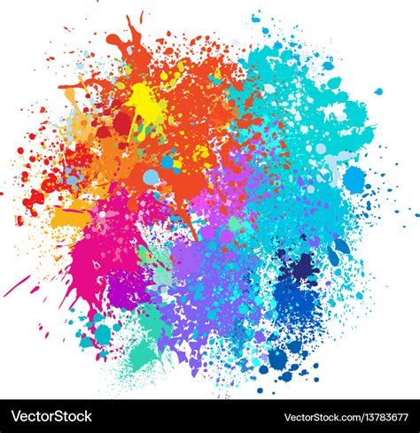 Color background of paint splashes Royalty Free Vector Image