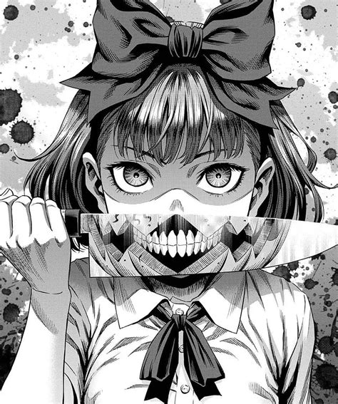 Manga Anime Knife Dark Low Saturation Monochrome Black White Psycho ...