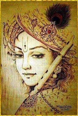 Cute Kanha Ji: Lord Krishna Beautiful Painting