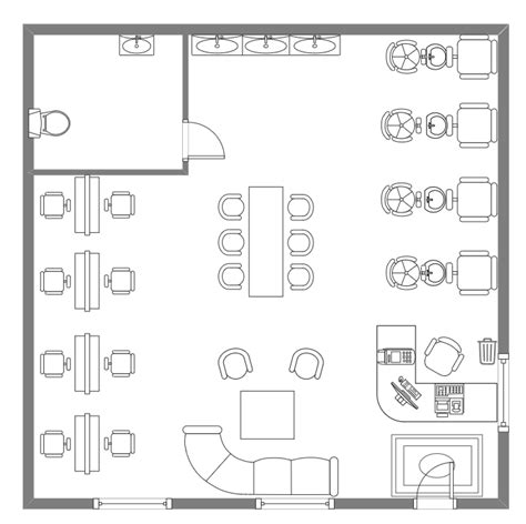 Salon Floor Plan | EdrawMax Templates