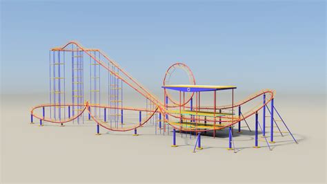 3D model roller coaster - TurboSquid 1447816