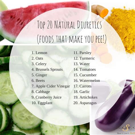 Natural diuretics are foods or herbs that allow increased flow of urine and thereby aid removal ...