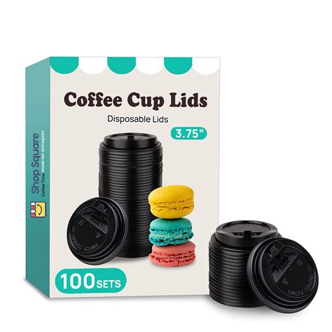 Buy (100-Pack) Coffee Cup Lids - Bulk Disposable Coffee Cup Lids with Anti-Spill Tab, Large Sip ...