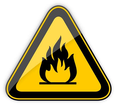 Highly Flammable Warning Sign PNG Clipart - Best WEB Clipart