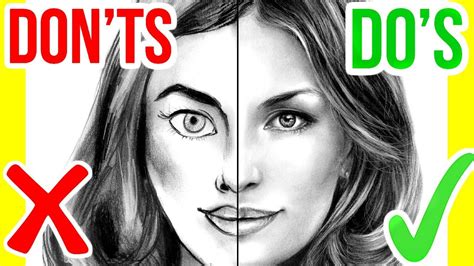 DO'S & DON'TS: How To Draw A Face | Step By Step Drawing Tutorial ム | Gongquiz Blog