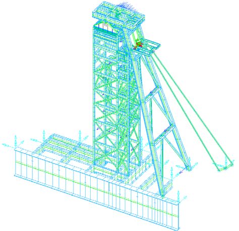 Calculation model of headframe Table 1. Results of headframe... | Download Scientific Diagram