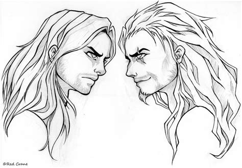 Scar and Mufasa Face-Off (line art) by Red-Crane on DeviantArt