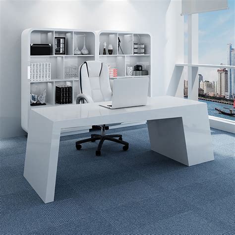 70.9" White Office Desk with 3 Storage Drawers Executive Desk Left Hand