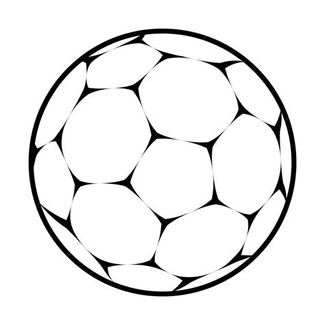 Premium Vector | A black and white drawing of a soccer ball.