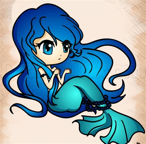 how to draw a cute mermaid | Dragoart tutorials | Pinterest