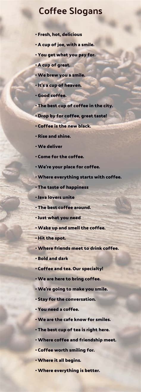 350 Coffee Slogans And Ideas For Your Coffee Shop Coffee, 50% OFF